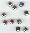 2 Heliotrope 6mm Cube Swarovski